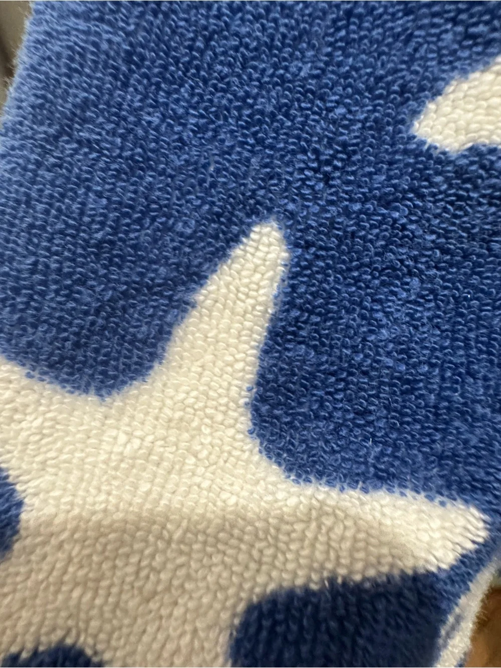 Kids Boden terry cloth  swim coverBlue Hooded Pullover with White Star Print